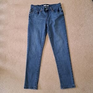 Levi's Boyfriend Fit Jeans Women's Size 27 Blue Stretch Denim Classic Casual